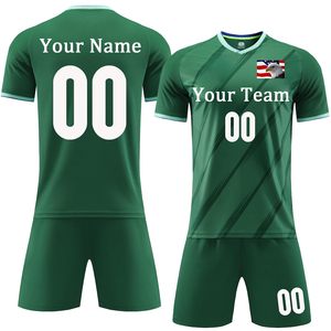 Ensemble de maillots de football personnalisables blancs à col en V, manches courtes, impression par sublimation, évacuation de l'humidité, unisexe, pour équipes adultes - Product Image 6