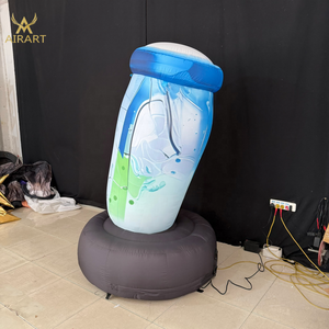 Installations artistiques gonflables attrayantes en forme de bouclier de crâne et de bouteille de boisson, grands accessoires gonflables pour la <span class=keywords><strong>location</strong></span> dans les centres commerciaux et les événements en plein air - Product Image 4