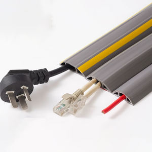 Vendeur chaud noir cordon d'alimentation couvercle souple PVC <span class=keywords><strong>sol</strong></span> câble protecteur 1 voie <span class=keywords><strong>fil</strong></span> caoutchouc Base chaussée sécurité câble goulotte Pvc - Product Image 3