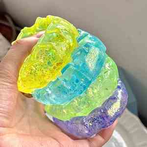 Creative Design 7cm Maltose Glitter Waffle-Shaped <b>Squishy</b> Toy Soft Stress Relief Squeeze Gift for Kids Adults Cool Ambiance - Product Image 2