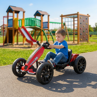 Voiture de course électrique pour enfants alimentée par batterie 12V, siège réglable, kart à 4 roues pour l'extérieur