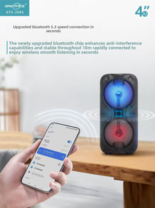 Fiesta portátil <span class=keywords><strong>Mini</strong></span> <span class=keywords><strong>4</strong></span> pulgadas Doble inalámbrico Bluetooth Altavoz portátil Altavoz al aire libre - Product Image 5