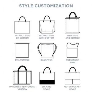 Bolsas de Compras Reutilizables con Logotipos Impresos Personalizados al por Mayor, Bolsa de Lona de Algodón Ecológica con Patrón de Letras Blancas Puras y Asas de Cuerda - Product Image 5