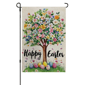 Drapeau de jardin de Pâques double face en toile de jute 30 x 45 cm, style fanion, imprimé numériquement pour la décoration festive de la cour - Product Image 2