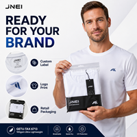 Camiseta JNEI para Hombre, 100gsm, Ultraligera, para Estar en Casa, Suave al Tacto, Transpirable, de Secado Rápido, para Viajar