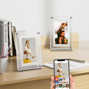 AMABOO Moldura para fotos de vídeo digital WiFi Acrílico 5 Polegadas