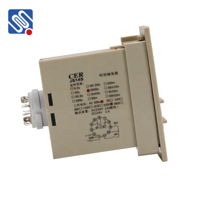 Meishuo JS14S Digital Time Relay AC 24V 36V Miniature Size with High Power Contact Load Sealed Protect Feature