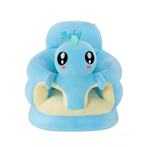 Siège d'apprentissage pour bébé personnalisé en forme de dinosaure, canapé en peluche bleu dinosaure, chaise de soutien pour bébé, siège bébé en peluche dinosaure - Product Image 2