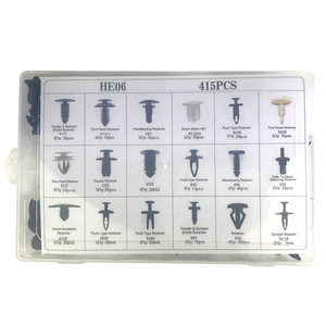 HE06 Automotive Plastic Clips 415PCS Expansion <b>Screw</b> Liner Fender Trunk Repair Kit Black <b>White</b> - Product Image 4