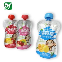 Fabricant d'impression de qualité alimentaire en papier d'aluminium pour jus de fruits, pochette de boue pour bébés, sac d'emballage alimentaire avec bec en forme de champignon
