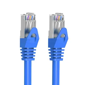 高速5e类网络电缆4对26AWG S/FTP跳线，带聚氯乙烯护套Rj45黑白以太网电缆