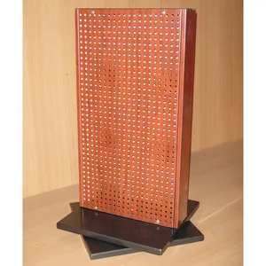 Soporte de mesa de acero pegboard universal doble lados Pantalla de contador de metal giratorio del fabricante de china