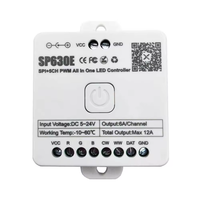 Contrôleur LED adressable Smart SP630E 5 canaux PWM tout-en-un FCOB RGB RGBW CCT compatible avec les bandes LED à pixels PWM et SPI