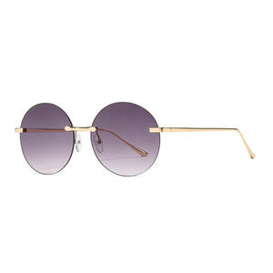 Nouvelles lunettes de soleil rondes pour femmes, monture en métal, verres PC UV400, type 3, légères, tendance, numéro de pièce 7601 - Product Image 1