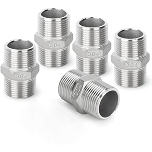 Bán Buôn Nam Chủ Đề Ống Phù Hợp Đúc <span class=keywords><strong>SS</strong></span> Kết Nối 304 Thép Không Gỉ <span class=keywords><strong>Hex</strong></span> Núm Vú - Product Image 1