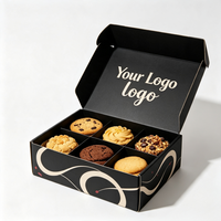 Boîte d'emballage alimentaire en papier personnalisée avec fenêtre pour biscuits, chocolats, bonbons, produits de boulangerie, emballage cadeau