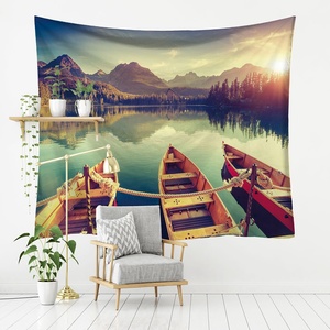 Raffiné Unique Paysage Naturel Tenture Murale <span class=keywords><strong>Fond</strong></span> Tissu Nappe Porte Rideau Serviette Châle Protection Solaire Tapisseries - Product Image 2