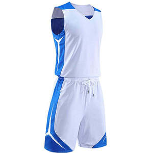 Uniforme de basketball unisexe personnalisable et respirant pour adulte – Maillot et short en mesh sublimé, col en V, sans manches, athlétique, avec nom d'équipe - Product Image 3