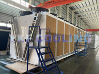Refroidisseur sec en forme de V à haute capacité de refroidissement personnalisable pour les centres de données avec ailettes en aluminium hydrophiles, ventilateurs AC/EC 220-480V