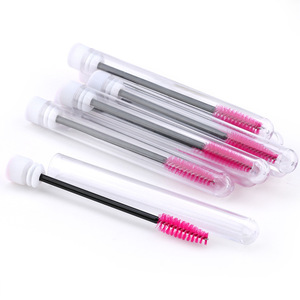 Eyelash Brush Tube With Rhinestone Comb Synthetic Disposable Mascara Brush For Individual Lashes Multiple Colors Available - Product Image 3