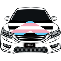 Housse de capot de voiture personnalisée en polyester arc-en-ciel gay, protection anti-poussière pour véhicule et décoration automobile anti-UV extérieure