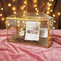 Porte-cartes et boîte à bijoux de mariage de luxe, décoratifs, faits à la main, de haute qualité, en métal fantaisie, de forme rectangulaire, vente en gros