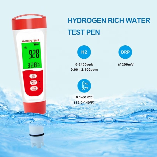 More Popular Pen Type 3 in 1 H2/ORP/Temperature Meter ORP Sensor H2 Analyzer for Swimming Pool/Aquaculture