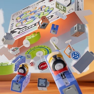 Pistas de Carreras de Plástico, Material Ecológico, Escala 1:4, Pista de Ensamblaje DIY para Niños, Rompecabezas Infantil, Succión Magnética Eléctrica de Alta Potencia - Product Image 6