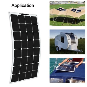 Panneau solaire flexible Glory Solar Shenzhen, ultra léger, 100 watts, flexible pour les <span class=keywords><strong>camping</strong></span>-cars, les bateaux, les tentes de <span class=keywords><strong>camping</strong></span>, ETFE - Product Image 4