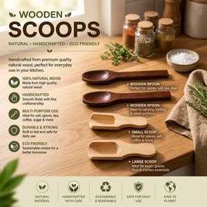 Handcrafted Wooden Scoop <b>Spoon</b> Natural Wood <b>Measuring</b> Scoop Tea Coffee Salt <b>Spoon</b> - Product Image 2