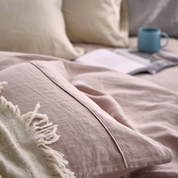 Parure de lit en lin naturel français certifié GOTS 100% lin européen, couleur unie, vente en gros