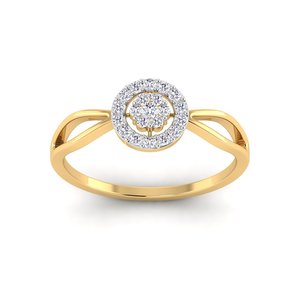 Anillos de Diamantes en Racimo Chapados en Oro de 14K, 1CT, Cultivados en Laboratorio, Clásicos, para Boda, Compromiso, Regalo, Joyería para Mujer, Gran Venta - Product Image 2