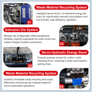 Machine de soufflage par extrusion à double station haute vitesse pour bouteilles et bidons en plastique HDPE de 1L, 2L, 5L - Product Image 2