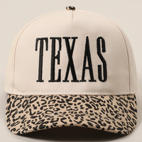 Gorras Personalizadas Bordadas con Estampado de Leopardo de Texas, Gorra Trucker para Mujer, Gorra de Béisbol Personalizada