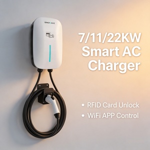 Chargeur mural SINOWAVE 22kW 32A pour véhicules électriques, CEE rouge avec <span class=keywords><strong>prise</strong></span> Type 2 AC via l'application Tuya, neuf - Product Image 4