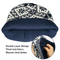 Nuevo Gorro de Lana Australiana para Hombre, Tejido Grueso y Holgado, Inspirado en Diseñadores, con Jacquard Elástico Hecho a Medida para Adultos, Ideal para la Playa