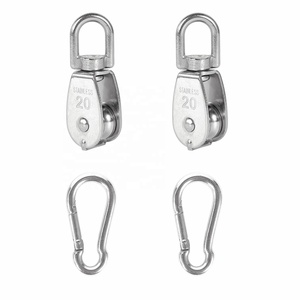 Paslanmaz çelik 316/304 tek kasnak blok tel halat çekme tekerlek bahar yaylı kancalar ile tekne aksesuarları için - Product Image 3