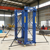 Échafaudage Électrique Autopropulsé avec Stabilisateurs, Plateforme de Travail Aérienne à Haute Stabilité, Moteur 220V