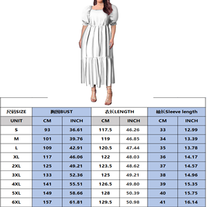 Abito Lungo Casual Elegante OEM Personalizzato <span class=keywords><strong>con</strong></span> Collo Quadrato, Maniche a Volant e Vita Alta, <span class=keywords><strong>Vestito</strong></span> Midi Polinesiano Plus Size per Donne - Product Image 6