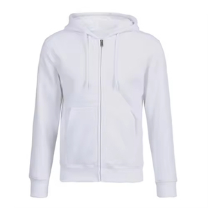 Sudadera con capucha de diseño moderno con cremallera para hombre, informal, de algodón, con logotipo personalizado, serigrafía, oversize, unisex - Product Image 2