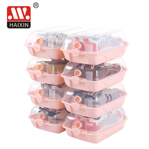 Organizzatore di scarpe impilabile personalizzato di alta qualità PP plastica eco friendly scatola di immagazzinaggio per scarpe 8 pz - Product Image 1