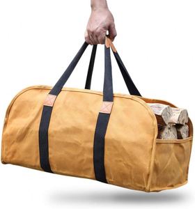 Sac de transport pliable en toile imperméable robuste de 40 kg pour bûches, grande capacité, pour le stockage du bois de chauffage - Vente en gros - Product Image 1
