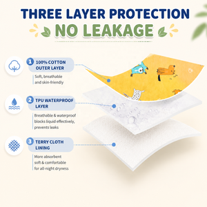 En gros, protège-salopette imperméable en coton pour bébé, protège-matelas pour nouveau-né, culotte d'apprentissage de la propreté de nuit, anti-fuite, réutilisable, OEM, marque privée - Product Image 2