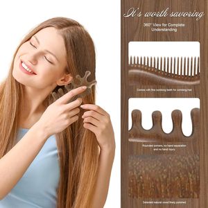 Oferta Especial: Peine Masajeador de Cuero Cabelludo <span class=keywords><strong>4</strong></span> en 1 de Sándalo Gua Sha, Herramienta Manual para Masaje de Cabeza para el Crecimiento del Cabello - Product Image 5