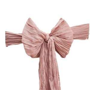 Nappes de table en gaze de coton, tissu voile, décoration drapée pour mariage, fête, banquet, style rustique bohème, fournitures pour événements - Product Image 6