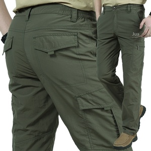 Pantalon <span class=keywords><strong>cargo</strong></span> de randonnée pour homme, léger, imperméable, à séchage rapide, en nylon, pour l'été, décontracté, coupe ample, multi-poches - Product Image 1