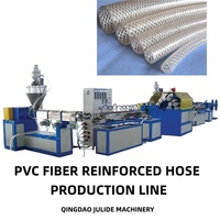 Ligne d'extrusion de tuyaux renforcés en fibres de PVC, machine d'extrusion de tuyaux d'eau et d'air en PVC de 0,5 à 2 pouces, certifiée CE