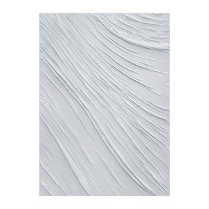 Pintura de textura abstracta hecha a mano, marco blanco, arte de pared minimalista moderno rectangular para decoración de fondo de sofá de sala de estar - Product Image 5