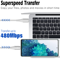 Personnalisé Chine prix usine USB c à c câble 60W 3A câble de charge rapide pour Android Xiaomi