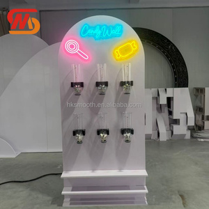 Decoración de Pared para Bodas y Fiestas, Arco 3D para Baby Shower, Fondo de Pared de Acrílico y PVC Colorido con Diseño de Caramelos - Product Image 1